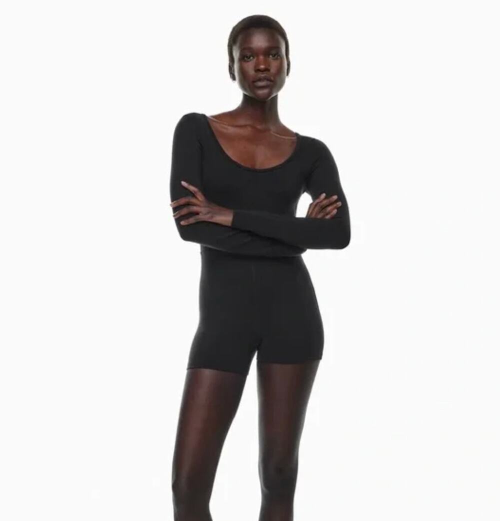 Wilfred Free Romper Black Size Medium Long Sleeve Short Kaz